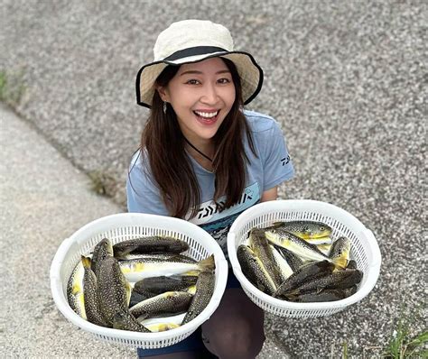 富士村彩花さんのインスタグラム写真 富士村彩花instagram「・ ⁡ 昨日は釣り仲間からお誘いをいただいて、 初めましての 新明