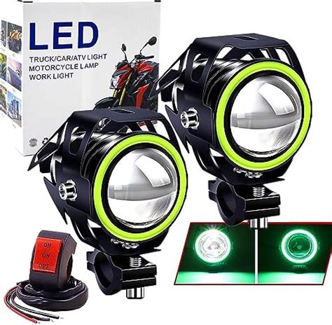 Ourbest X Motorcycle Spotlight With Switch V V Bicycle Halo Ring