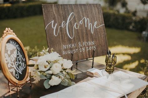 Modern Boho Wedding At Lombardi House Nikki Ryan Wedding Welcome