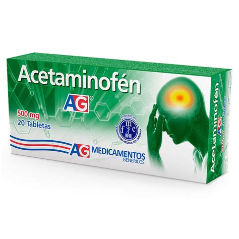 Acetaminofen 500 Mg 20 Tabletas Ag Farmaprime