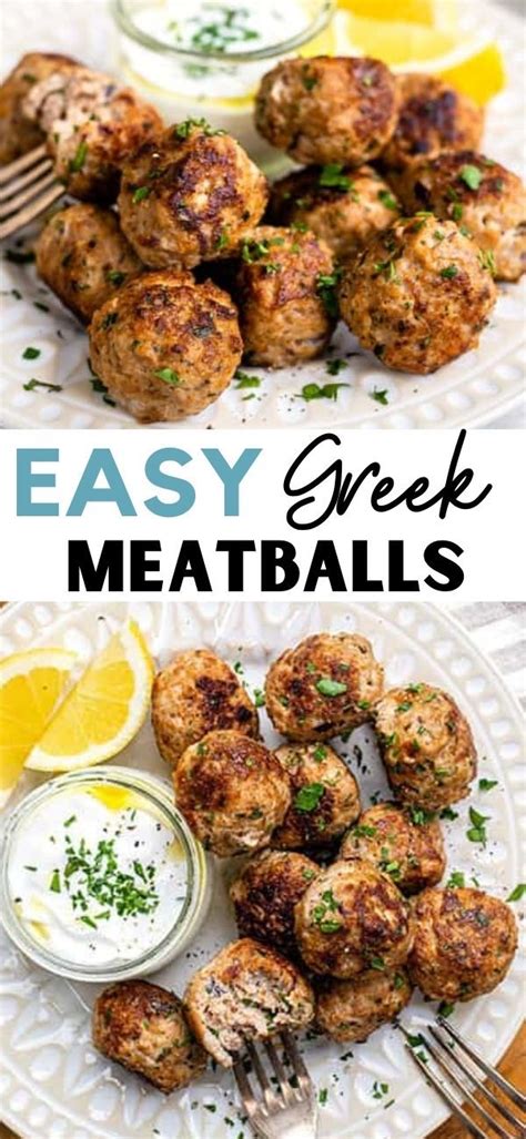 KEFTEDES GREEK MEATBALLS Turkey Mince Recipes Mince Recipes