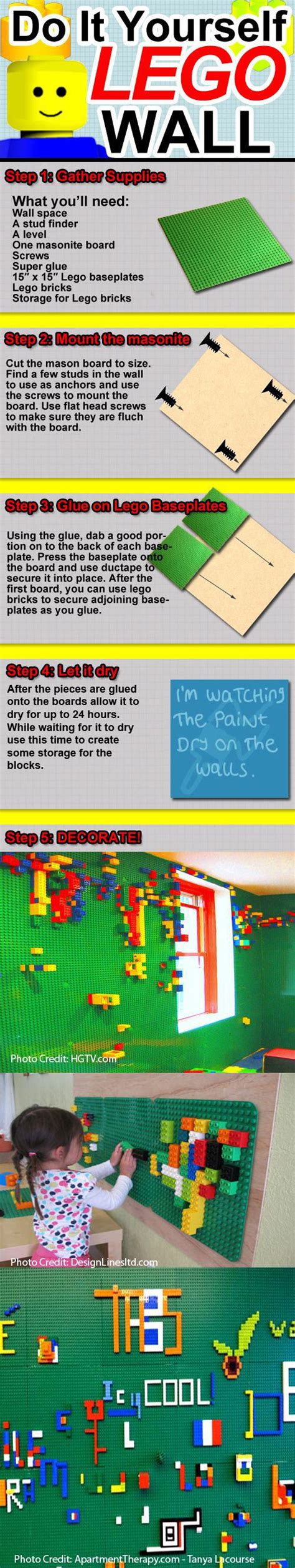 DIY Lego Wall | Home and Heart DIY