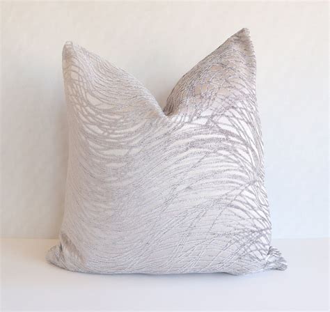 Silver Chenille Pillow Covers Chenille Pillows 16x16 18x18 20x20 22x22 ...