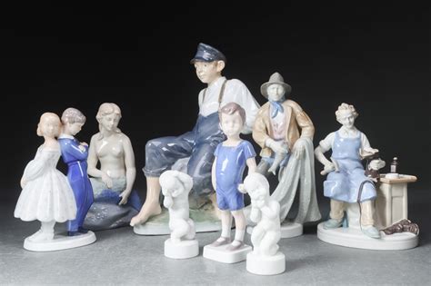 Samling figurer Royal Copenhagen Bing Grøndahl m fl 8