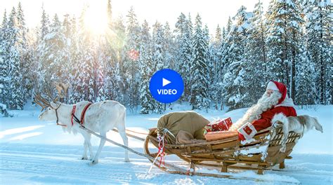 Santa Claus Reindeer Land Pello in Lapland Finland Father Christmas