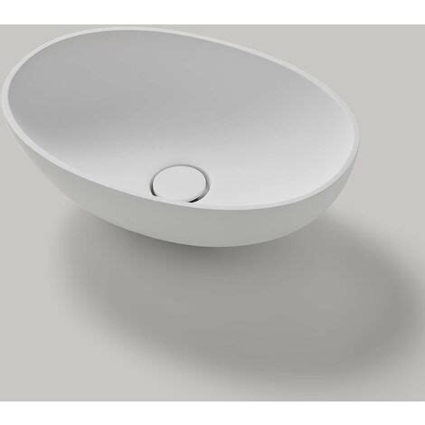 Vasque à poser Ovale L47 3l32 4H14 5cm lavabo salle de bain Résigrès