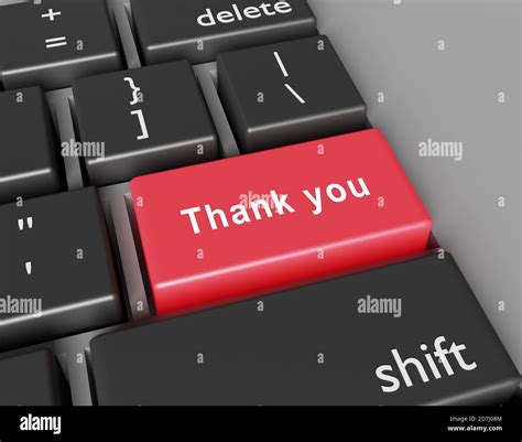 Computer Keyboard With Thank You Key Hi Res Stock Photography And