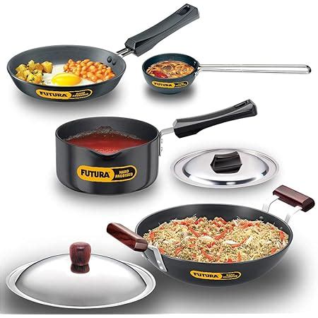 Buy Hawkins Futura Pieces Cookware Set Hard Anodised Tadka Pan