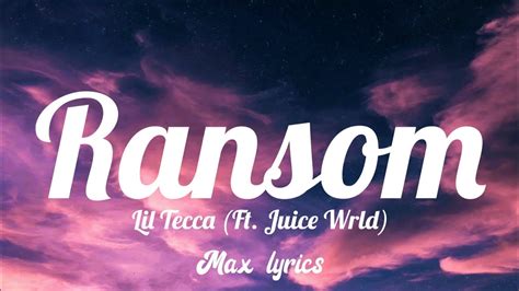 Lil Tecca And Juice Wrld Ransom Remix Cover By Travis Kid Lyrics