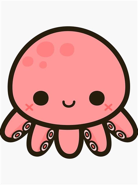 Cute Octopus Sticker By Peppermintpopuk Redbubble Cute Doodle Art