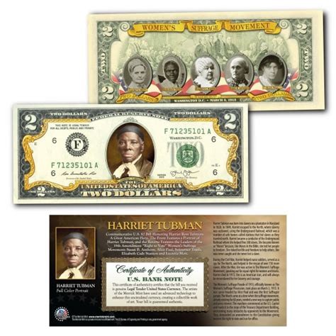 HARRIET TUBMAN Women's Suffrage Movement Official Genuine Legal Tender ...