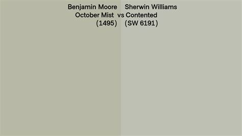 Benjamin Moore October Mist 1495 Vs Sherwin Williams Contented Sw