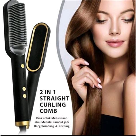 Jual BELLA SISIR CATOK CATOKAN 2IN1 PELURUS CURLER RAMBUT LED HIJAU