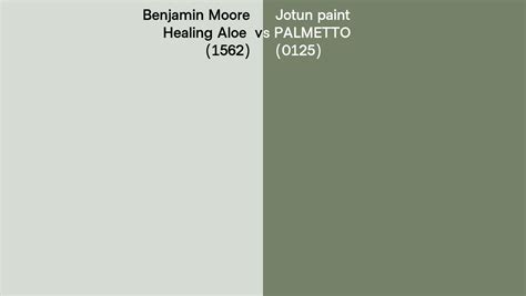 Benjamin Moore Healing Aloe Vs Jotun Paint Palmetto Side