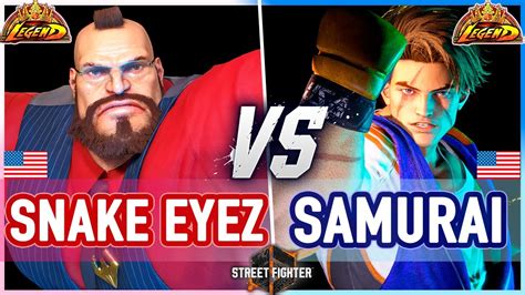 Sf Snake Eyez Zangief Vs Samurai Luke Street Fighter Youtube