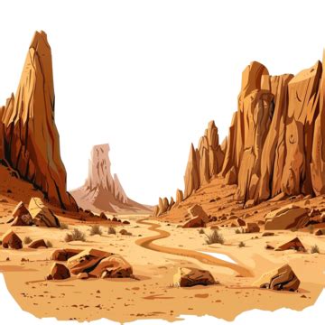 Vector Fantasy Desert Landscape Exact Landscape View Png Transparent