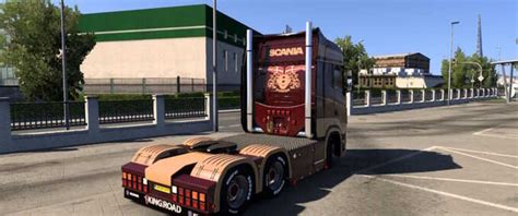 Ets2 Scania 2016 Rands Bordeaux Red And Beige Truck Skin Only V 1 0