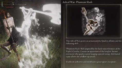 Elden Ring Ash Of War Phantom Slash Demonstration And Location Youtube