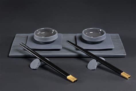 Zen Sushi set for 2 people Ćmielów Design Studio sushi zen czarny