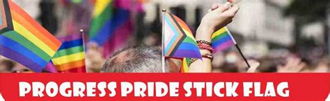 Amazon Xcfh Small Progress Pride Gay Stick Flags Mini Rainbow Hand Held Lgbtq Flags Pack