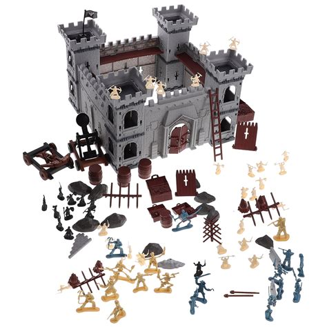 1 Set of Medieval Castle Knight Toy Soldier Army Figures Toy DIY ...