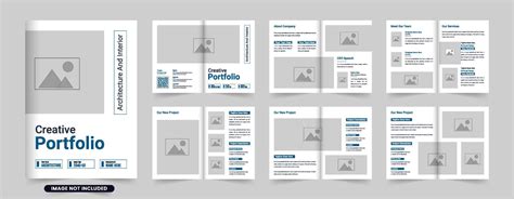 Architecture portfolio and business promotion magazine template vector. Architect profile ...