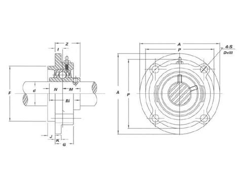 Item UCFCS 211 32 UCFCS 4 Bolt Piloted Flange Units On IPTCI Bearings