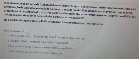 Resolvido A Implementa O De Rede De Aten O Psicossocial Raps Aposta