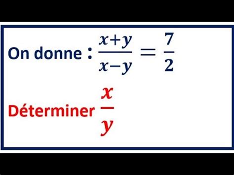 Déterminer x y avec x y x y 7 2 produit en croix équations du premier