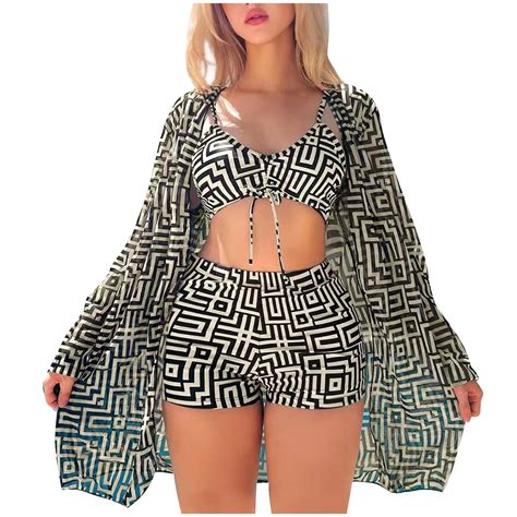Wyobmus Women S Bikini Set Piece Swimsuits Padded Floral Print String Bathing Suit Sets High