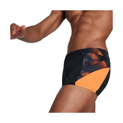 Ba Ador Speedo Eco End Splice Aquashort Negro Naranja Deportes Moya