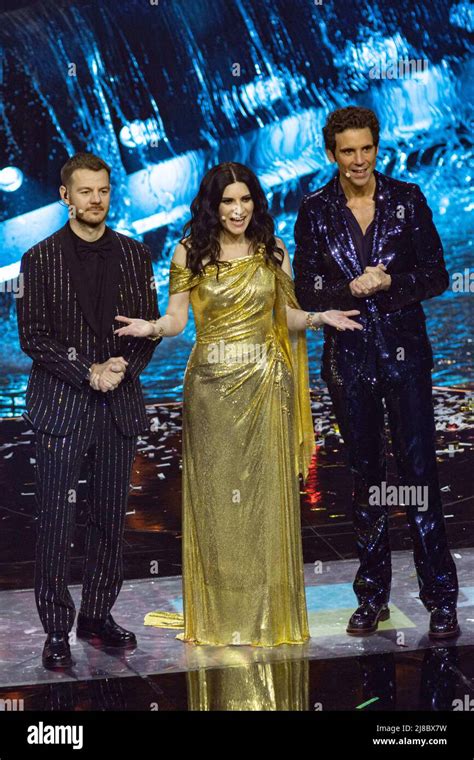 Alessandro Cattelan Laura Pausini Mika Present The Grand Final Of