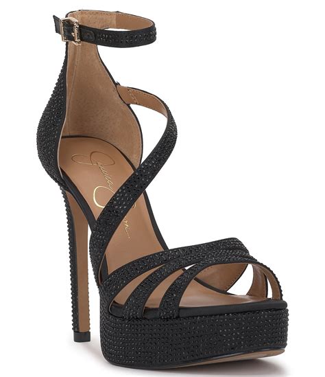 Jessica Simpson Shyremin Rhinestone Platform Strappy Dress Sandals Dillards