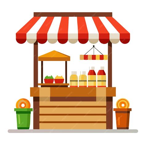 Market stall clipart vector art and illustration | Premium AI-generated