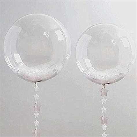 Bobo Balloons 50 Packs 20 Inch Helium Style Transparent Bubble Clear