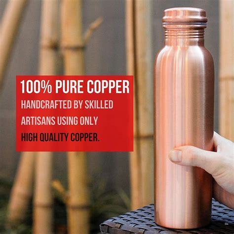 Brown Plain Matt Finish Pure Copper Water Bottle Leak Proof 1000ml At Best Price In Faridabad