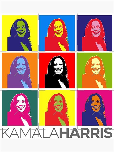 Kamala Harris Pop Art Poster Portrait Poster For Sale By Cmykstudio