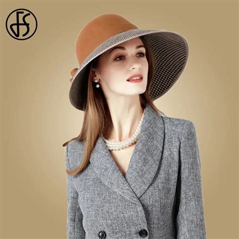 Aliexpress Buy FS Large Wide Brim Hats Felt Women Wool Fedora