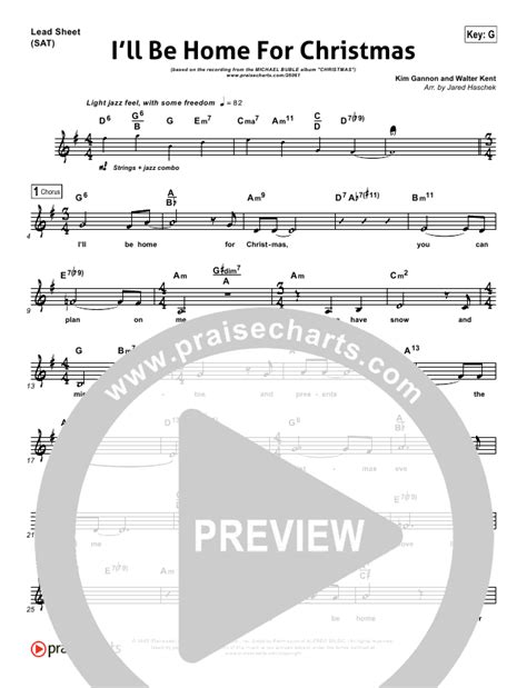 I Ll Be Home For Christmas Sheet Music Pdf Michael Buble Praisecharts