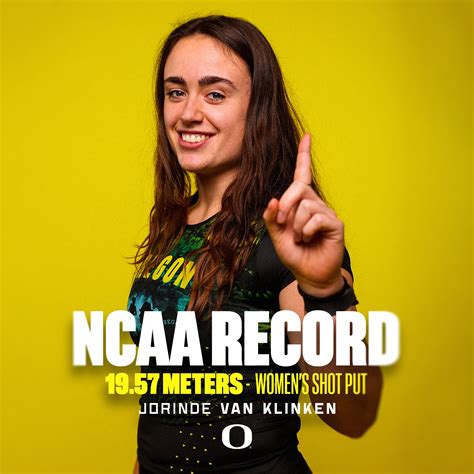 GoDucks On Twitter Record Breaker OregonTF S Jorinde Van Klinken