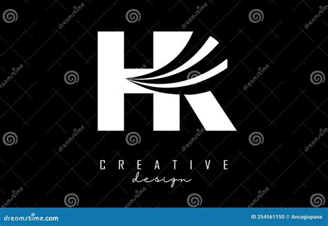 Creative White Letters Hr H R Logo With Leading Lines And Road Concept