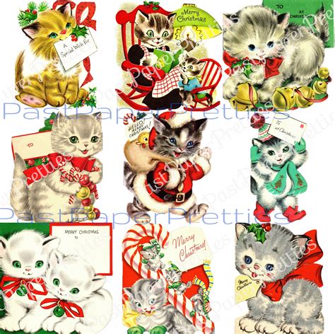 Vintage Christmas Kittens