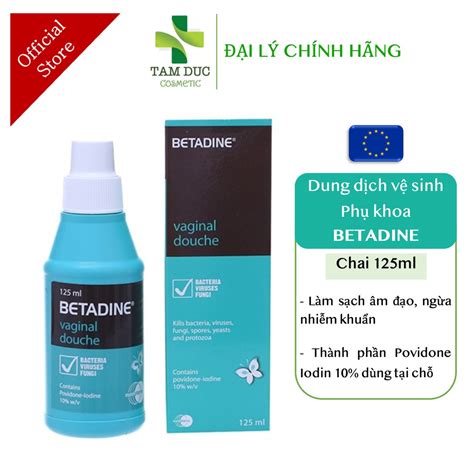 Betadine Vaginal Douche 125ml Bottle Betadin Gynecological