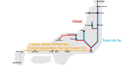 Shinkansen Train Map