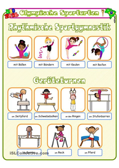 Olympische Sommerspiele 2016 Sportarten 5 Bildwörterbuch AB sw