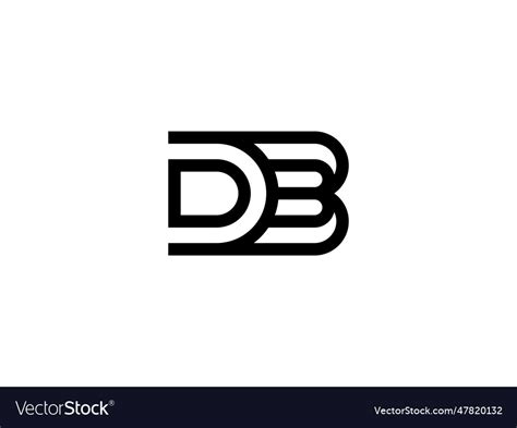 Stylish Letter Db Or Bd Monogram Logo Design Vector Image