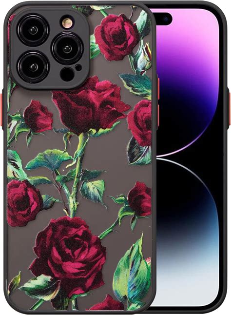 Xizyo Case For Iphone 14 Pro 61 Inch Rose Pattern Floral Print Design Slim Case