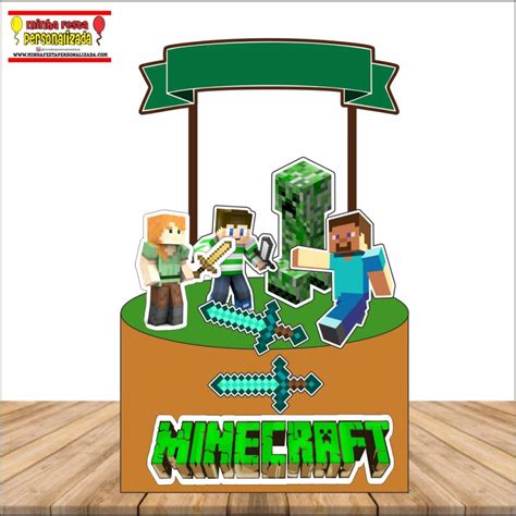 Topo De Bolo Minecraft Pronto Para Imprimir Em Alta Qualidade