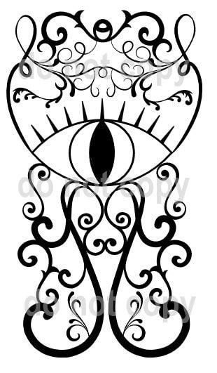 Feyre Eye Tattoo Design Acotar Etsy