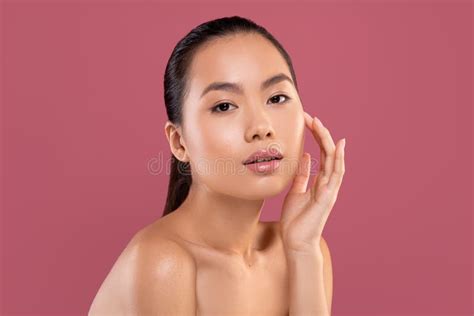 Sensual Asian Woman Enjoying Her Beauty Routine Stock Photo Image Of Naked Beauty 240296750